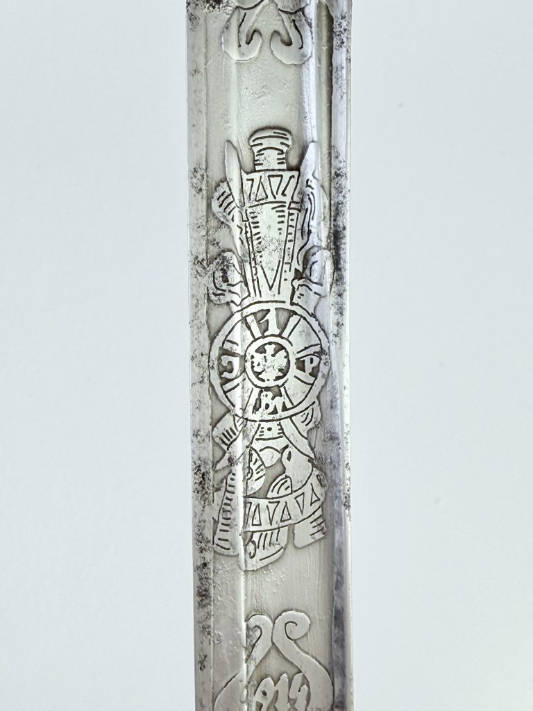 Szabla oficera piechoty Wojska Polskiego, wz. 1917, z unikalną głownią legionową 1914