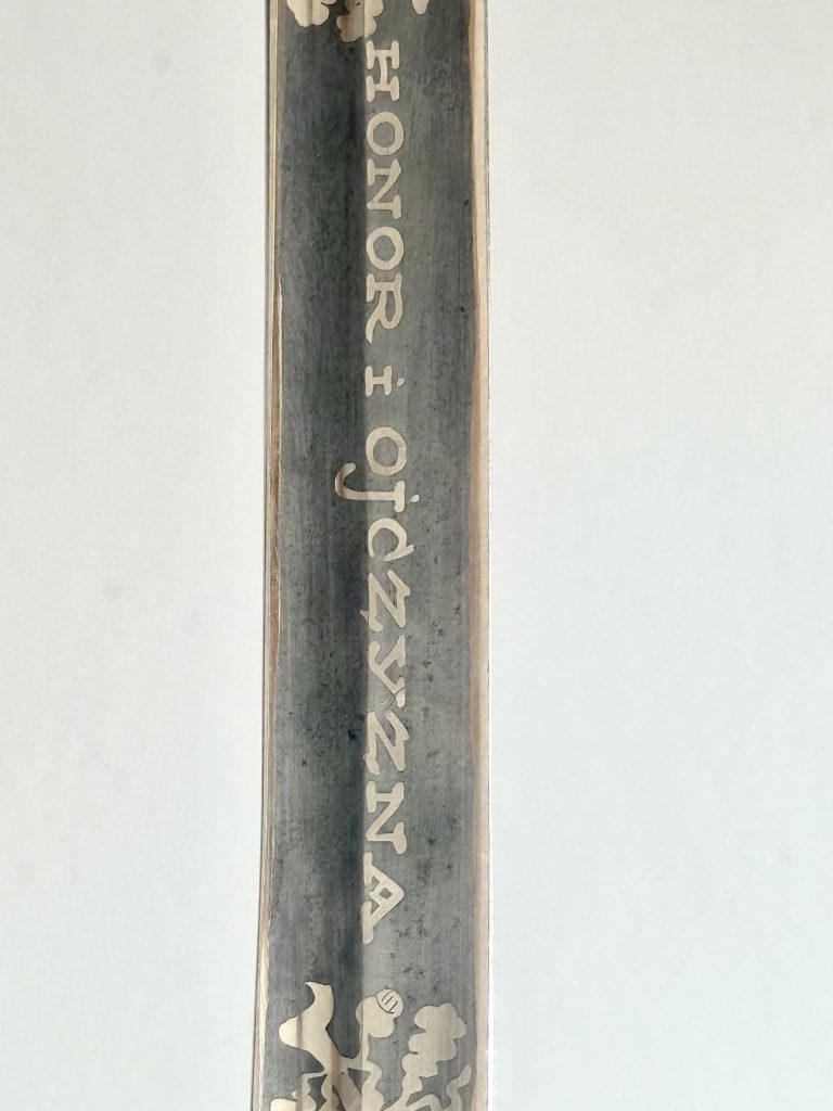 Szabla podoficera kawalerii wz. 1921/22 - niklowany jelec i głownia - numer 125