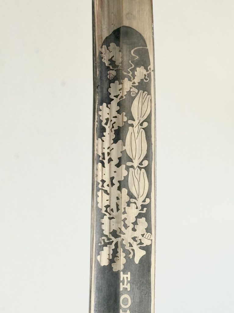 Szabla podoficera kawalerii wz. 1921/22 - niklowany jelec i głownia - numer 125